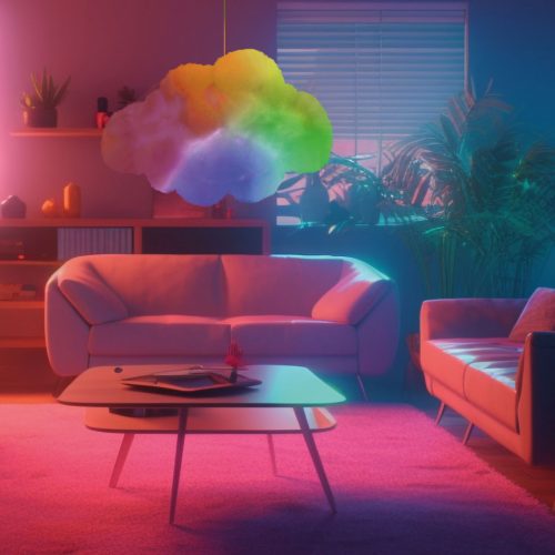 Phenom Varázs felhő lámpa - 16 RGB LED - 3 x AAA - 25 x 20 x 15 cm (20259)