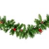 Fenyő girland - zöld, havas - 200 cm - PVC (56453)
