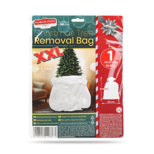 Karácsonyfa zsák - fólia - 119 x 244 cm (59706)