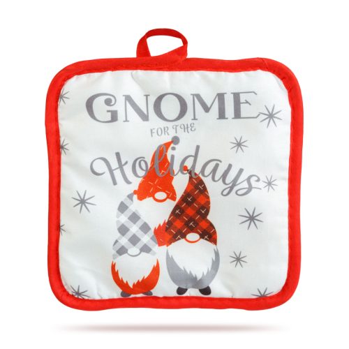 Karácsonyi kendő és edényfogó szett - manós (59709)