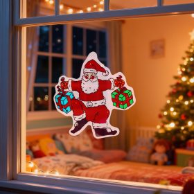   Karácsonyi ablakdekoráció - Mikulás - tapadókorongos - 30 x 29 cm (59736A)