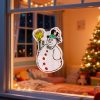 Karácsonyi ablakdekoráció - hóember - tapadókorongos - 30 x 29 cm (59736B)