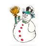 Karácsonyi ablakdekoráció - hóember - tapadókorongos - 30 x 29 cm (59736B)