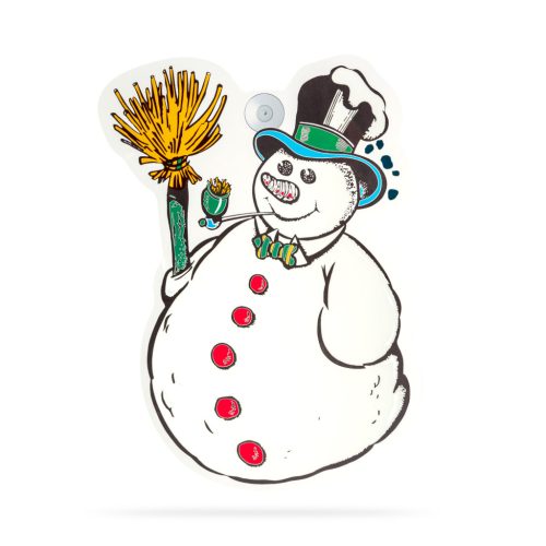 Karácsonyi ablakdekoráció - hóember - tapadókorongos - 30 x 29 cm (59736B)