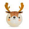 Karácsonyi lampion - rénszarvas - papír - 30 cm (59739C)