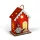 Karácsonyi LED-es dekoráció - házikó manóval - melegfehér LED, piros - 7,5 x 5 x 10 cm - 2 féle (59746)
