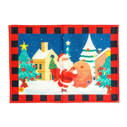 Karácsonyi tányéralátét - Mikulás - 46 x 32 cm (59749A)
