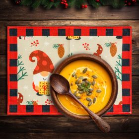 Karácsonyi tányéralátét - manó - 46 x 32 cm (59749B)