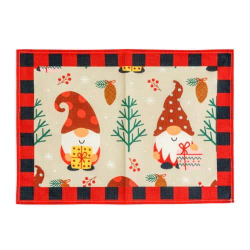 Karácsonyi tányéralátét - manó - 46 x 32 cm (59749B)