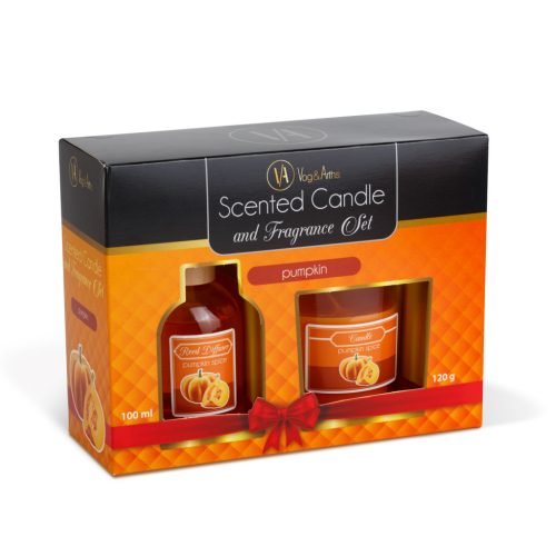 Vog Und Arths Illatgyertya és illatosító szett - sütőtök - 120 g + 100 ml (58800C)