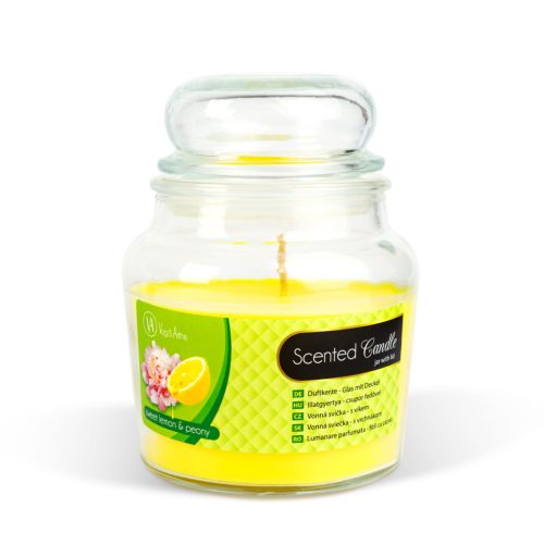 Vog Und Arths Illatgyertya - csupor fedővel - édes citrom  és  bazsarózsa - 310 g (58805D)