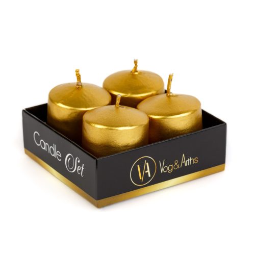 Vog Und Arths Gyertya szett - arany, illatmentes - 4 x 45 g (58813B)