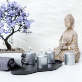   Vog Und Arths Gyertya szett - ezüst, illatmentes - 4 x 45 g (58813C)