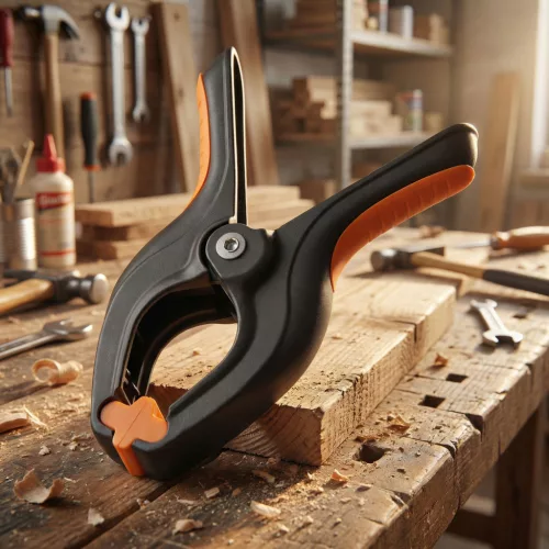 Handy Szorító csipesz - 2" / 55 mm - 160 x 115 mm - műanyag - fekete / narancssárga (10284)