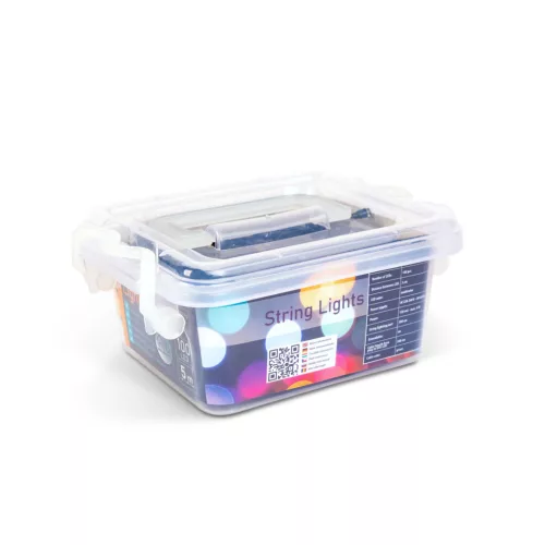 Fényfüzér - 5 m - színes - 100 LED - 220-240V - 6W - zöld kábel (59766)