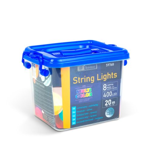 Fényfüzér - 20 m - színes - 400 LED - 220-240V - 6W - zöld kábel (59768)