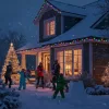 Fényfüzér - 50 m - színes - 1000 LED - 220-240V - 9W - zöld kábel (59771)