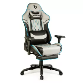   Bemada Gamer szék párnával - szürke/fekete/kék - 84 x 52 / 48 x 50 cm (BMD1118A)