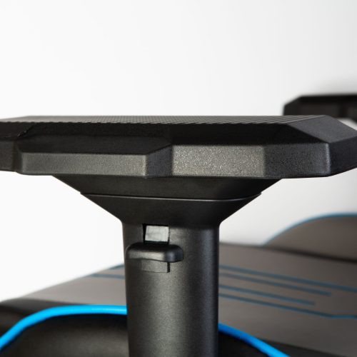 Bemada Gamer szék párnával - szürke/fekete/kék - 84 x 52 / 48 x 50 cm (BMD1118A)