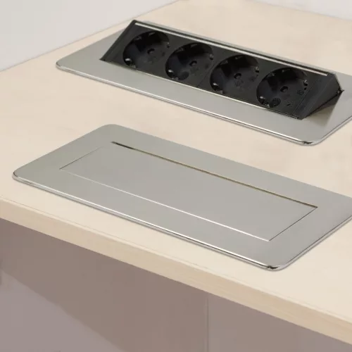 Delight Rejtett elosztó - 4-es - Felnyíló kivitel - szálcsiszolt (20446B)