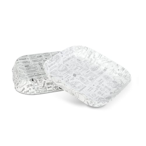 Bewello Air fryer sütőpapír - olaj nélküli sütőhöz - mintás, négyzet - 20 cm - 50 db / csomag (BW1031A)