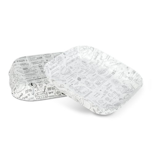 Bewello Air fryer sütőpapír - olaj nélküli sütőhöz - mintás, négyzet - 23 cm - 50 db / csomag (BW1031B)