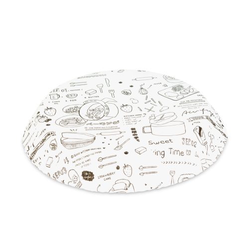 Bewello Air fryer sütőpapír - olaj nélküli sütőhöz - mintás, kör - 20 cm - 50 db / csomag (BW1033A)