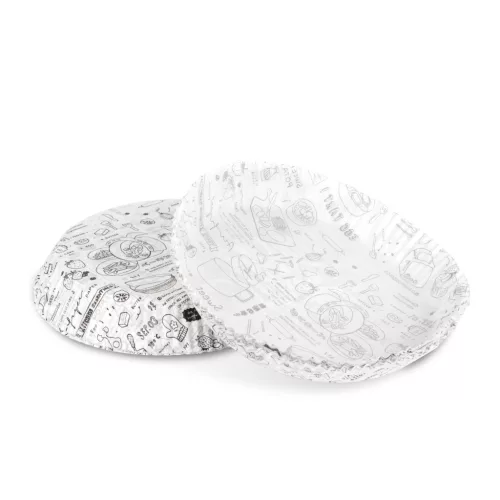 Bewello Air fryer sütőpapír - olaj nélküli sütőhöz - mintás, kör - 23 cm - 50 db / csomag (BW1033B)