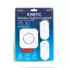 Delight Digitális elem- és vezeték nélküli csengő - Kinetic - 2 kültéri - fehér - kék LED (55332WH-2)