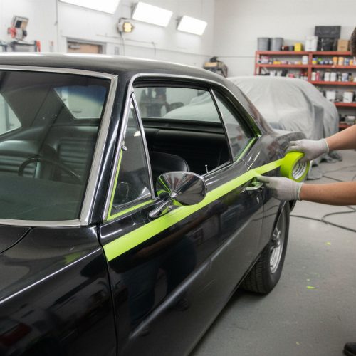 Handy Maszkolószalag - vízbázisú - 50 m x 24 mm - sárgászöld - autóipari, hőálló (11062)