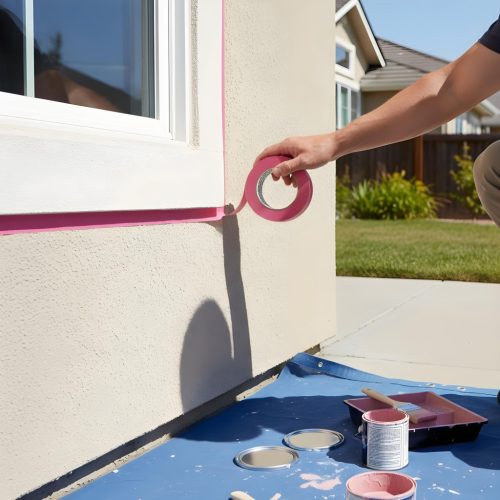 Handy Maszkolószalag - vízbázisú - 50 m x 24 mm - rózsaszín - kültéri (11064)