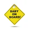 MNC Tapadókorongos "Baby on Board" tábla - 12,7 x 12,7 cm (54938)