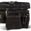 Handy Professzionális bőr szerszámtartó öv - 7 zseb, 1 kalapácstartó, 4 ceruzatartó (10260B)
