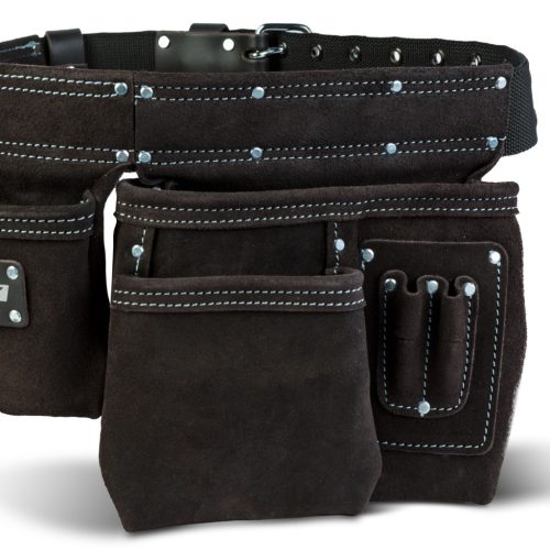 Handy Professzionális bőr szerszámtartó öv - 7 zseb, 1 kalapácstartó, 4 ceruzatartó (10260B)