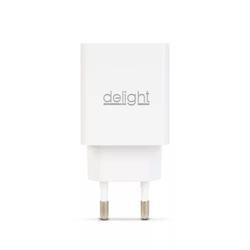 Delight USB Hálózati adapter 1xUSB fehér (55039-1WH)