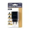 Delight USB Hálózati adapter 2xUSB fekete (55039-2BK)
