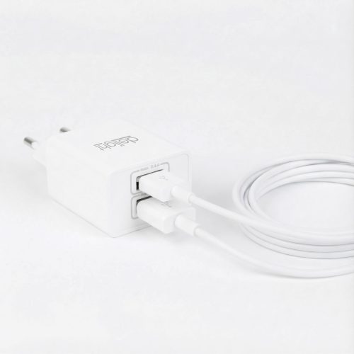 Delight USB Hálózati adapter 2xUSB fehér (55039-2WH)
