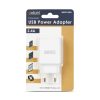 Delight USB Hálózati adapter 2xUSB fehér (55039-2WH)