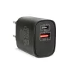 Delight Hálózati Adapter USB + Type-C PD20W gyorstöltéssel - fekete (55041BK)