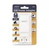Delight Hálózati Adapter - USB-A 20W + Type-C PD45W gyorstöltéssel - fehér (55042)