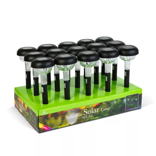 Garden Of Eden Leszúrható szolár lámpa - RGB LED - 7 x 30 cm - színváltós (13016)