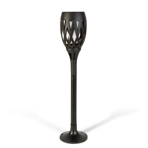 Garden Of Eden LED-es szolár lámpa - leszúrható / fali / szabadonálló - lángeffekt - 12 sárga LED - 90 x 410 mm (11262D)