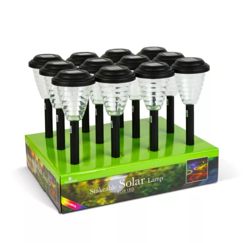 Garden Of Eden Leszúrható szolár lámpa - RGB LED - 9 x 36 cm - színváltós (13004)