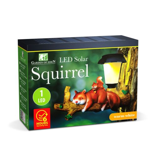 Garden Of Eden LED-es szolár állatfigura - mókus - akasztható - melegfehér LED - 25 x 6 x 19 cm (11421)