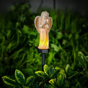   Garden Of Eden Szolár angyalka - madárral - 1 melegfehér LED - műgyanta - 48 x 11 x 6,5 cm (13002C)