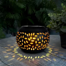   Garden Of Eden Szolár dekor lámpa - lángeffekttel - 12 sárga LED - 15 x 15 x 11 cm (13010)