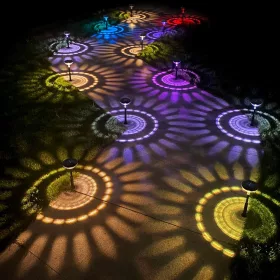   Garden Of Eden Leszúrható szolár lámpa - 1 + 1 melegfehér / RGB SMD LED - fekete - 53 x 11,4 cm (13015)