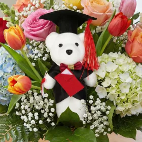 Ajándék - Diplomás maci - 13 cm (11970)