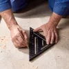 Handy Derékszögű vonalzó és szögmérő - 18,5 cm - fém (11001)