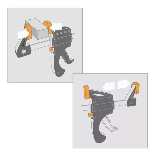 Handy Egykezes párhuzamszorító - 6" / 150 mm - 325 x 205 x 30 mm - 2 db / csomag (10273B)